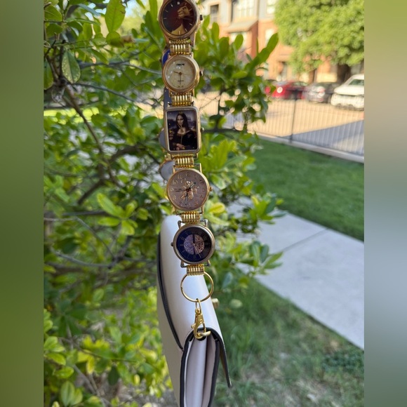 Handmade Unique Watch Purse Strap w/ Gold Accents - Picture 15 of 16